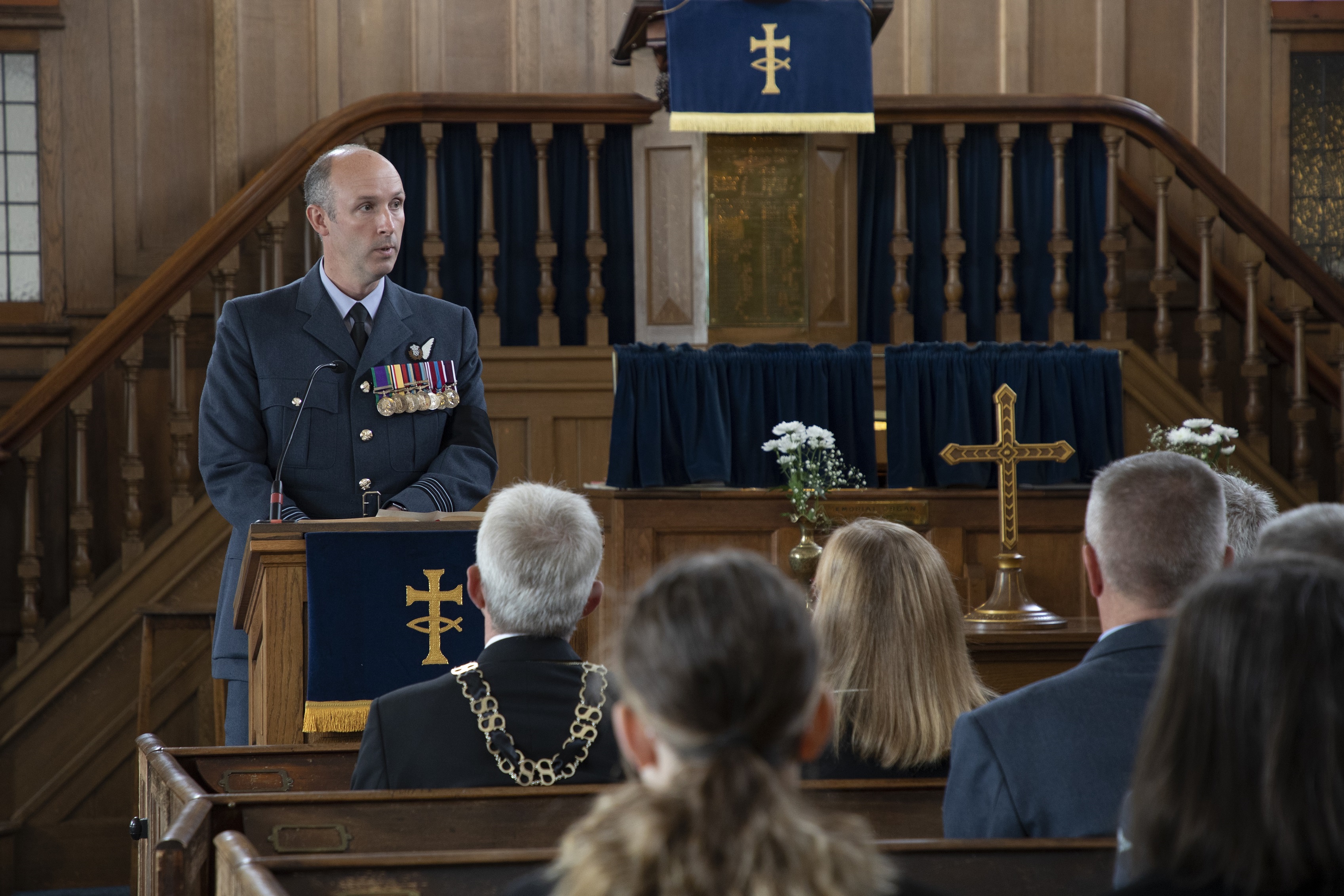 A reading is given by Wing Commander Jez Case, Station Commander at RAF Wittering